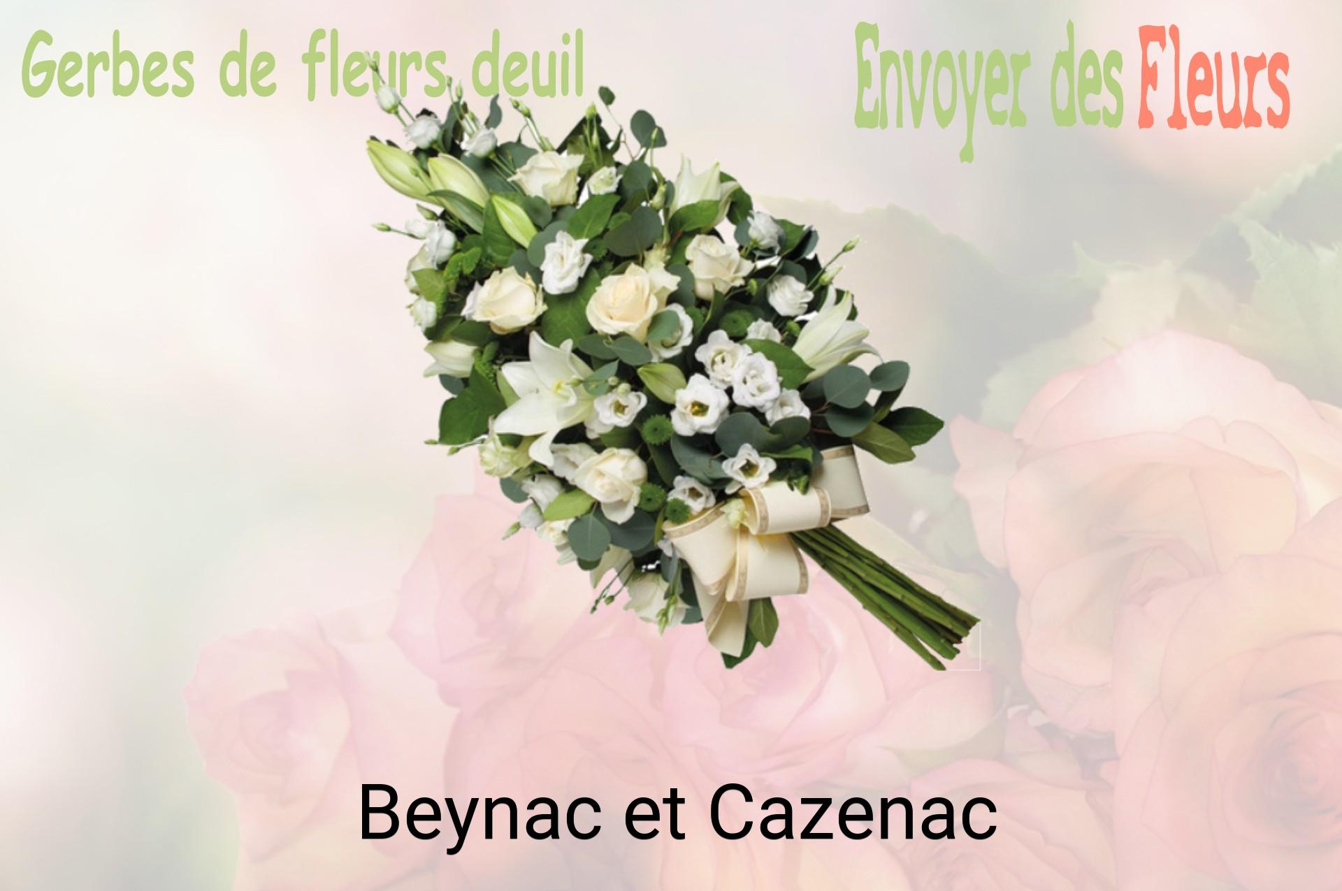 Gerbe de fleurs de deuil livrée à Beynac-et-Cazenac